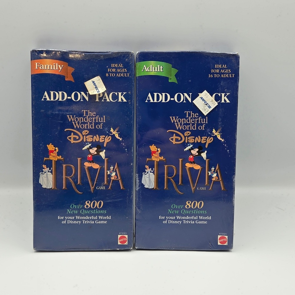 Mattel Disney Trivia Add-On Pack Set OS Blue NEW Family Adult Expansion 1998